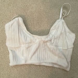 Cotton white bralette with pretty stitching